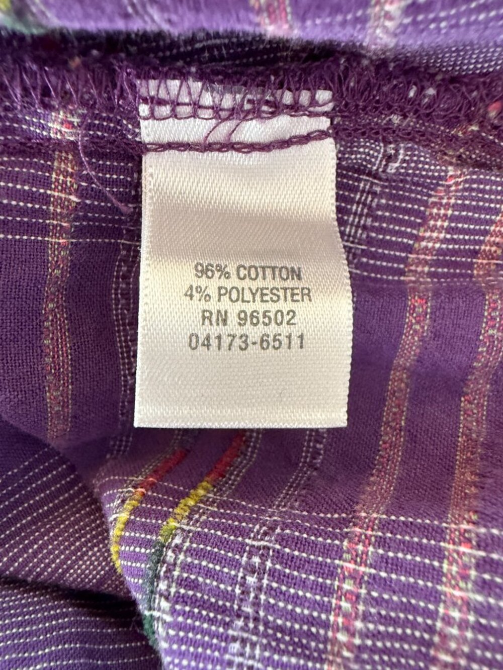 Christopher & Banks Petite purple long sleeve collared button down blouse PM - Picture 7 of 8